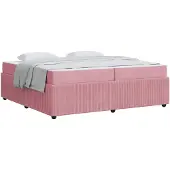 vidaXL Bedframe Roze 200 x 200 cm Stof