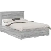 vidaXL Bedframe met lade Grijs Sonoma 160 x 200 cm Bewerkt hout