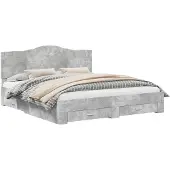 vidaXL Bedframe met lade Beton Grijs 180 x 200 cm Bewerkt hout
