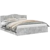 vidaXL Bedframe met lade Beton Grijs 200 x 200 cm Ingenieurshout