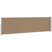 vidaXL Uittrekbaar Zijscherm 117 x 500 cm Polyester Rechthoekig Taupe