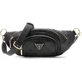 GUESS gordeltas schoudertas Latona Belt Bag Coal Logo donkergrijs