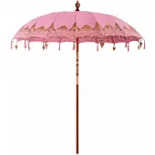 vidaXL Balinese Parasol Roze 215 x 215 x 260 cm Katoen