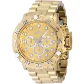 Invicta Subaqua - Poseidon 47184 Heren Horloge - Quartz Uurwerk - Roestvrij Staal met gouden Wijzerplaat - 55mm