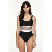 JOOP! Badpak 'Eleganz' taupe / zwart / wit