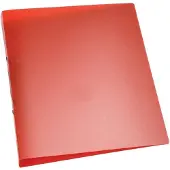 Q-CONNECT ringmap, PP, 2 ringen, 25 mm, transparant rood