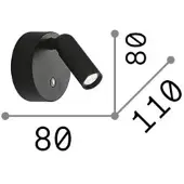 Ideal Lux Wandspot Bean, dimbaar, wit / opaal, Woon-/ Eetkamer, metaal, Modern, wandlamp