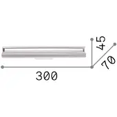 Ideal Lux Wandlamp Dorica, wit / opaal, Woon-/ Eetkamer, Aluminium, Modern, wandlamp