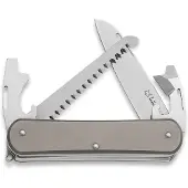 FOX Vulpis 4-Tools FX-VP130-S4TI, M390, Titanium Sandblasted, Zwitsers zakmes