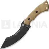 Tops knives Tundra Wolf TWLF-01 Black Traction 1095, Green Micarta, survivalmes, Trevor Barrett design