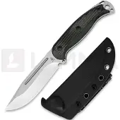 Kizer Cutlery Ursa Major 1082A3, Satin Nitro-V, Black Micarta, vaststaand mes, Maksim Epifantsev design