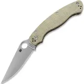 Spyderco Military 2 Brn Canvas Micarta