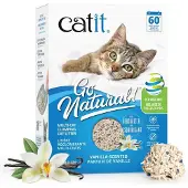 Catit - Go Natural! Pea Husk Multi-Cat Clumping Cat Litter, Vanilla Scent - Off-White - 6.4kg