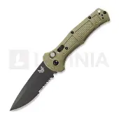Benchmade Claymore Drop Point vouwmes, groen, gezaagd