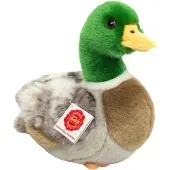 Teddy HERMANN® Hermann Teddy Knuffeldier Wilde Eend - zachte pluche stof - premium knuffels - bruin/groen - 24 cm - Eenden/vogels