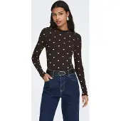 ONLY Jdyfransiska Blouse Dames Bruin Xs