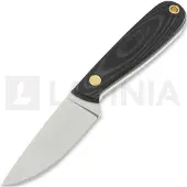 Brisa Necker 70 Full Flat Kydex neck knife, zwart
