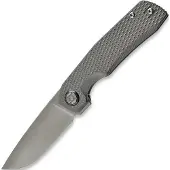 Kunwu Knives TAO II - Satin - Titanium vouwmes, Diamond Texture