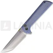 North Mountain Blade Chop 2 Button Lock Blue Micarta vouwmes