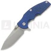 Hinderer Jurassic Magnacut Slicer Flat Grind vouwmes, Stonewash, Blue/Black