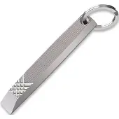 Flytanium Flybar Keychain Prybar FLY-1290S, Stonewashed Titanium, pry-bar tool