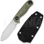 Kizer Cutlery Drop Bear Fix 3 14C28N mes, Green Micarta, Stonewash