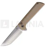North Mountain Blade Chop 2 Button Lock Tan Micarta vouwmes