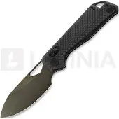 Kunwu Knives Pulsar - DLC - Carbon Fiber vouwmes, zwart