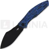 Bestech Lockness - Blackwash - G10 vouwmes, zwart, blauw