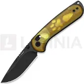 Kizer Cutlery Buddy II AEB-L vouwmes, Amber PEI, Black PVD & Stonewash