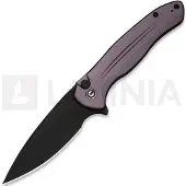CIVIVI Button Lock Kitefin, Purple Aluminum, Black Stonewash