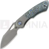 Olamic cutlery WhipperSnapper BL vouwmes, Blue Swirl Carbon Fiber