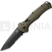 Benchmade Claymore Tanto vouwmes, groen, gezaagd