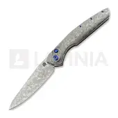 Olamic cutlery Aura Auto vouwmes, Frosty with Fedokume Clip