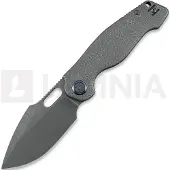 Kunwu Knives Verta Gringo - Stonewashed - Titanium vouwmes, Honeydew Texture