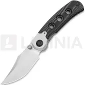 Kizer Cutlery Pioneer Bowie vouwmes, Black Micarta & Aluminum, Stonewash
