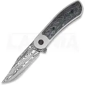 Bestech Vestige - Damasteel - Black Camo Fat Carbon vouwmes