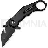 CIVIVI Amaroq vouwmes, Black Aluminum, Black Stonewash