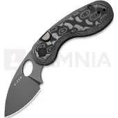 Kizer Cutlery Microbe 14C28N vouwmes, Black Vortex Micarta, Stonewashed