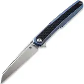 Kansept Knives Arcus Framelock Blue Anodized Ti/Twill CF vouwmes