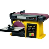 Stanley Tafelbandenschuurmachine 370W Gietijzeren Basis 2 in 1: Schijf 150mm en Band 100 x 914 mm SXBS914E