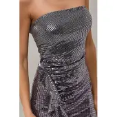 Hiccups for Kids Strapless Pailletten Bodycon Mini-jurk met Drapé Detail