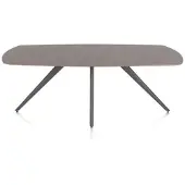 Xooon Saluti Esstisch oval 210 x 105 cm 4-Fuß-Gestell HPL