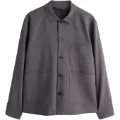 Next - Heren - N. Premium geruite Chore-jas - Bruin