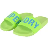 Superdry Badslippers Green Grootte: 6-7