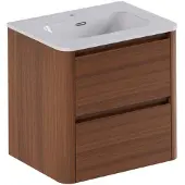 Thebalux Exclusief Sunny greeploze badmeubelset 60cm met afgeronde zijdes eiken warm