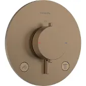 Hansgrohe Afbouwdeel ecostat comfort s thermostaat 2 functies rond brushed bronze