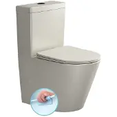 Sapho Paco WC combi, Rimless, bodem/achterafvoer, ivoor