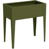 50nrth Vedura s metalen verhoogde plantenbak 74x40x80 cm olijf