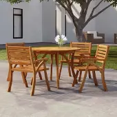 The Living Store : Tuintafel, diameter 110 cm, massief acaciahout